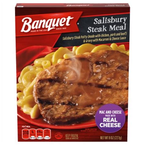 How many calories are in salisbury steak with mac & cheese - calories, carbs, nutrition