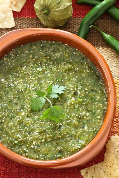 How many calories are in salsa verde, with sauteed garlic - calories, carbs, nutrition