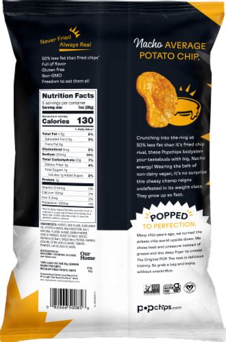 How many calories are in salted popped potato snacks - calories, carbs, nutrition