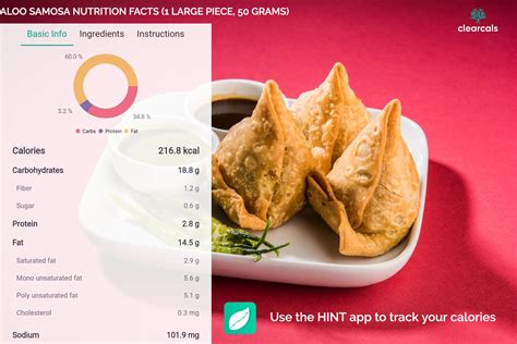 How many calories are in samosa cakes & indian spinach - calories, carbs, nutrition