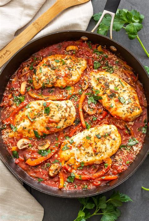 How many calories are in saute chicken cacciatore - calories, carbs, nutrition