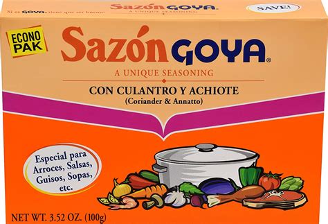 How many calories are in sazon - calories, carbs, nutrition