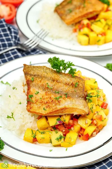 How many calories are in sea bass with mango salsa & tomato salad - calories, carbs, nutrition