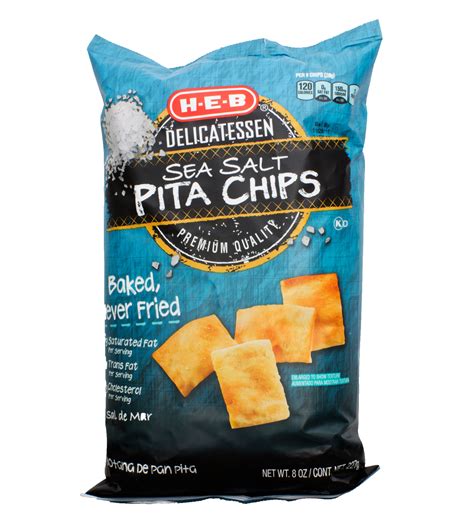 How many calories are in sea salt pita chips - calories, carbs, nutrition