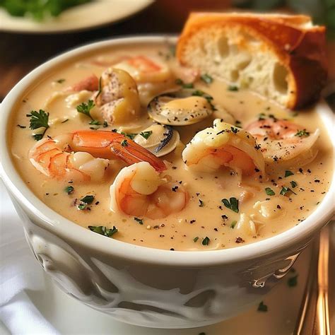 How many calories are in seafood bisque - 8 oz - calories, carbs, nutrition