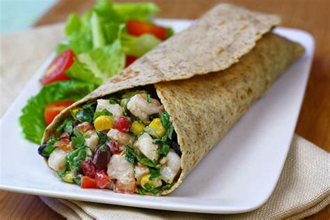 How many calories are in seafood salad wrap - calories, carbs, nutrition