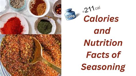 How many calories are in seasoning - calories, carbs, nutrition