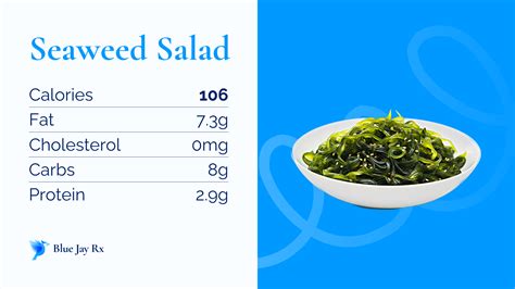 How many calories are in seaweed salad conv 1/4 cup - calories, carbs, nutrition