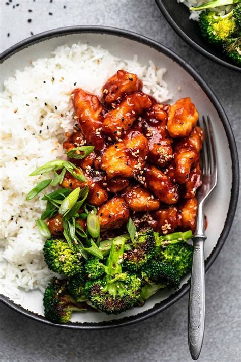 How many calories are in sesame chicken with snow peas and brown rice - calories, carbs, nutrition