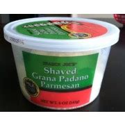 How many calories are in shaved grana padano parmesan - calories, carbs, nutrition