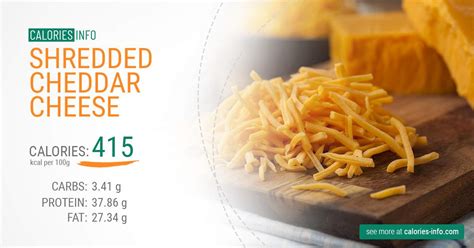 How many calories are in shredded cheese - calories, carbs, nutrition