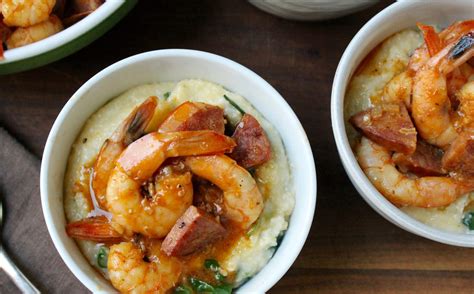 How many calories are in shrimp and grits with sauteed greens and cornbread - calories, carbs, nutrition