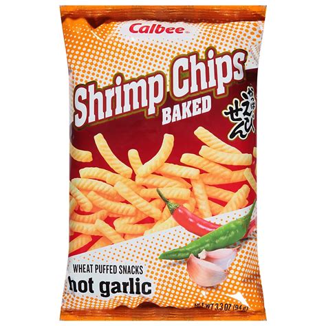 How many calories are in shrimp flavored chips hot garlic - calories, carbs, nutrition