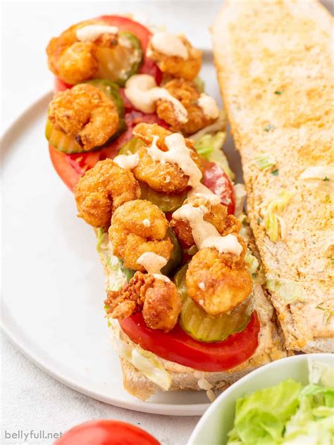 How many calories are in shrimp po' boy with spicy remoulade - calories, carbs, nutrition