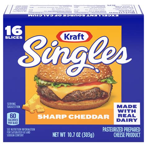 How many calories are in singles 2% sharp cheddar - calories, carbs, nutrition