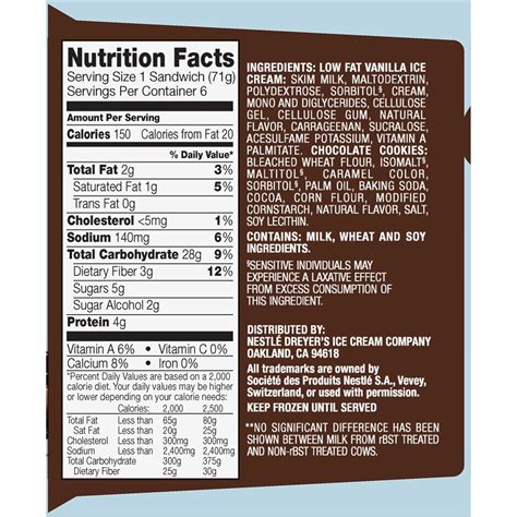How many calories are in skinny cow - calories, carbs, nutrition