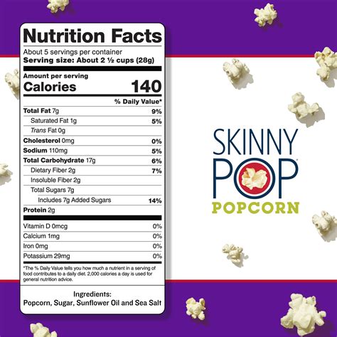 How many calories are in skinny popcorn sweet 'n salt - calories, carbs, nutrition