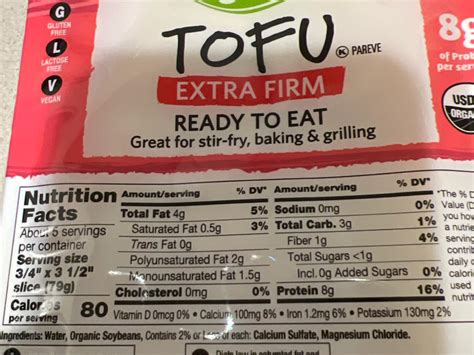 How many calories are in sliced fresh extra firm tofu (62286.3) - calories, carbs, nutrition