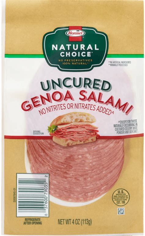 How many calories are in sliced genoa salami (48144.27) - calories, carbs, nutrition