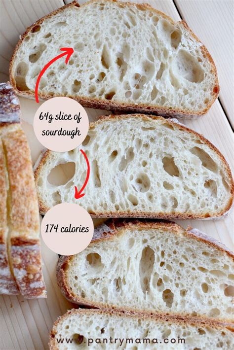 How many calories are in sliced sourdough bread - calories, carbs, nutrition