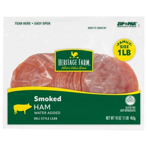 How many calories are in smoked deli style ham - calories, carbs, nutrition
