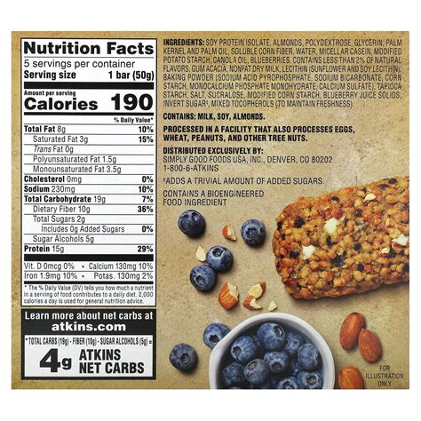 How many calories are in snack bars - soft baked blueberry - calories, carbs, nutrition