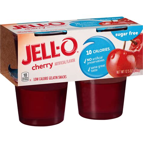 How many calories are in snack cup gelatin cherry - calories, carbs, nutrition