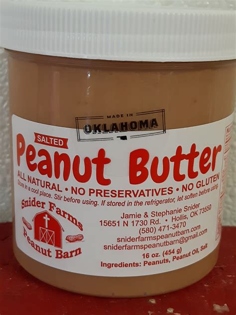 How many calories are in snider farms peanut butter - calories, carbs, nutrition