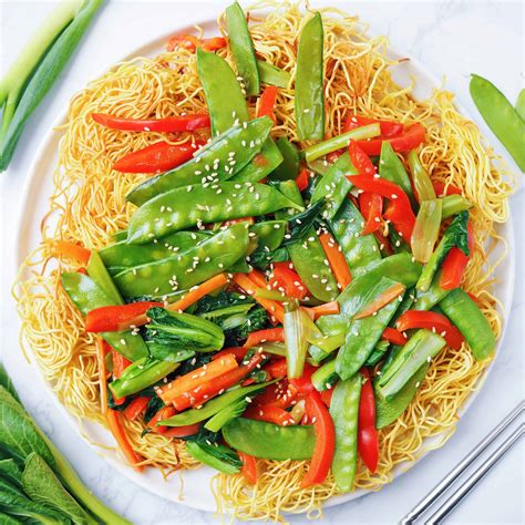 How many calories are in snow peas stir fry cantonese lo mein - calories, carbs, nutrition