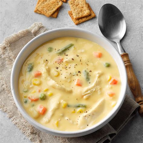 How many calories are in soup, chicken vegetable with potato and cheese, chunky, ready-to-serve - calories, carbs, nutrition