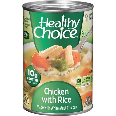 How many calories are in soup, healthy choice chicken and rice soup, canned - calories, carbs, nutrition