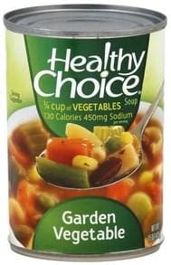 How many calories are in soup, healthy choice garden vegetable soup, canned - calories, carbs, nutrition