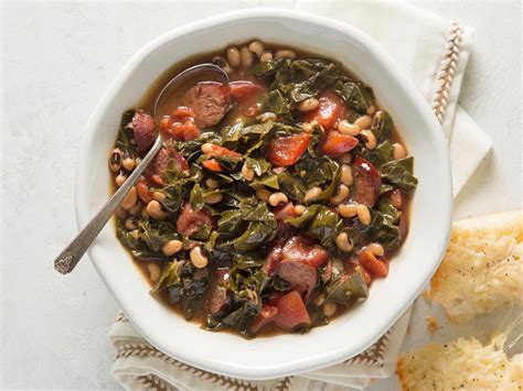 How many calories are in soup black eyed peas andouille sausage 16 oz - calories, carbs, nutrition