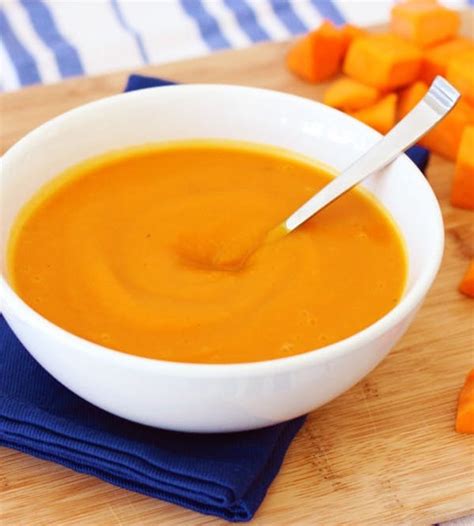 How many calories are in soup butternut squash & sweet potato campbells 8 oz - calories, carbs, nutrition