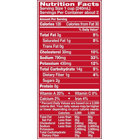 How many calories are in soup chicken barley spring campbells 12 oz - calories, carbs, nutrition