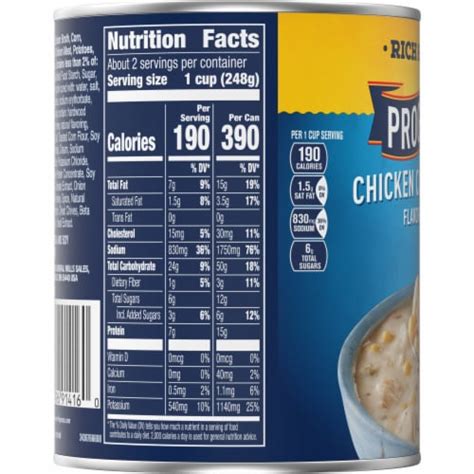 How many calories are in soup chowder chicken & corn 6 oz - calories, carbs, nutrition