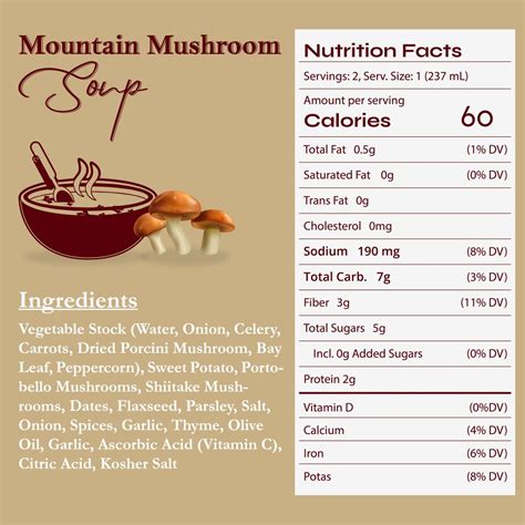 How many calories are in soup harvest grain with mushroom - calories, carbs, nutrition