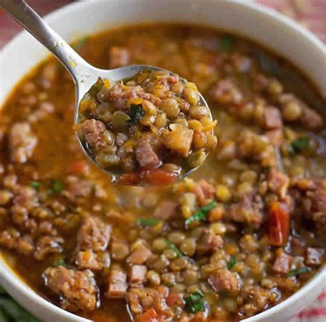 How many calories are in soup lentil italian sausage 16 oz - calories, carbs, nutrition