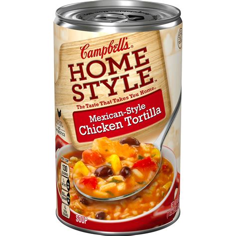 How many calories are in soup tortilla chicken steamed campbells 6 oz - calories, carbs, nutrition