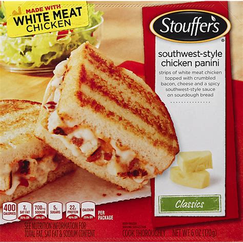 How many calories are in southwest chicken panini - calories, carbs, nutrition