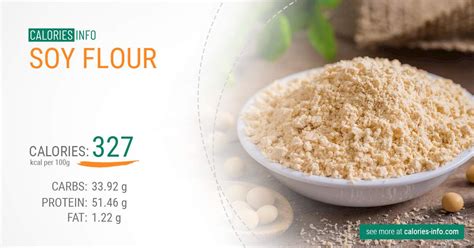 How many calories are in soy flour, low-fat - calories, carbs, nutrition