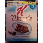 How many calories are in special k moments dreamy coconut - calories, carbs, nutrition