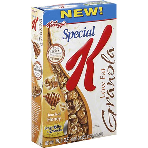 How many calories are in special k-low fat granola-touch of honey 52 g - calories, carbs, nutrition