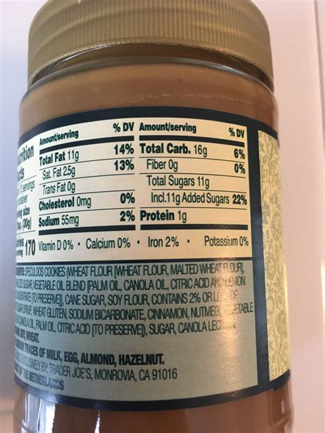 How many calories are in speculoos cookie butter - calories, carbs, nutrition