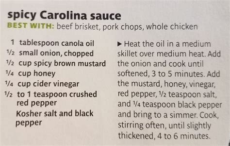 How many calories are in spicy carolina sauce - calories, carbs, nutrition