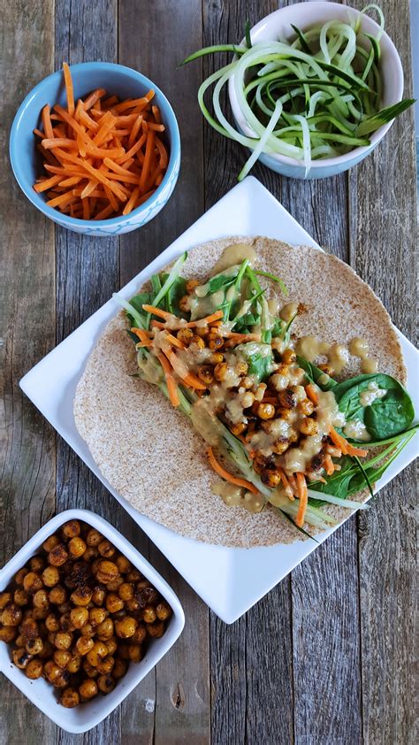 How many calories are in spicy chickpea and tuna wrap - calories, carbs, nutrition