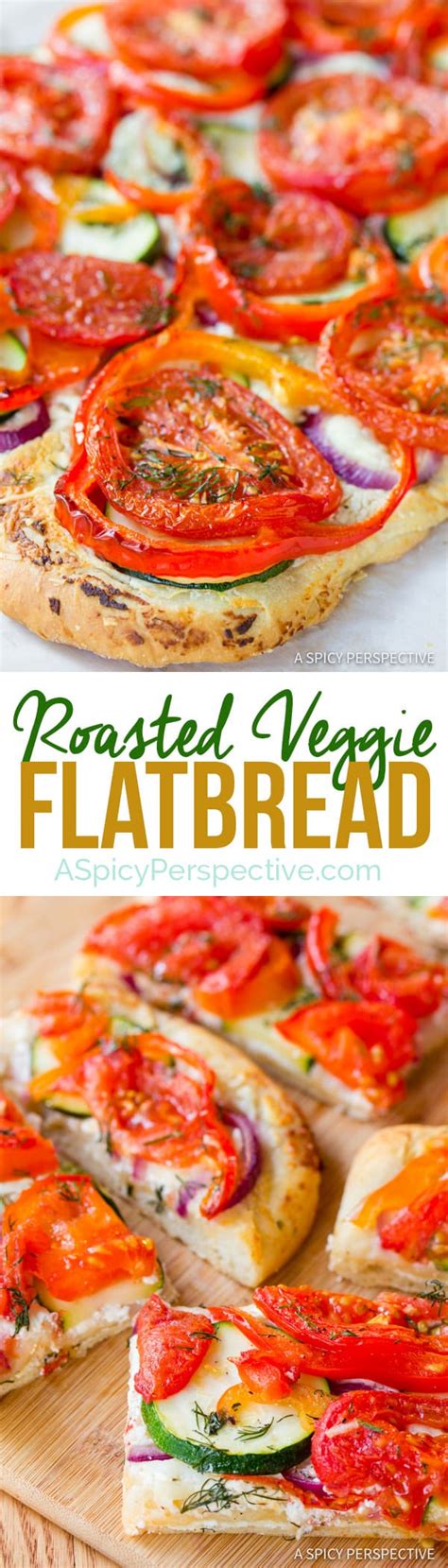 How many calories are in spicy roasted veg flatbread - calories, carbs, nutrition