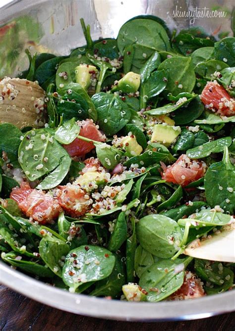 How many calories are in spinach, avocado and grapefruit salad - calories, carbs, nutrition