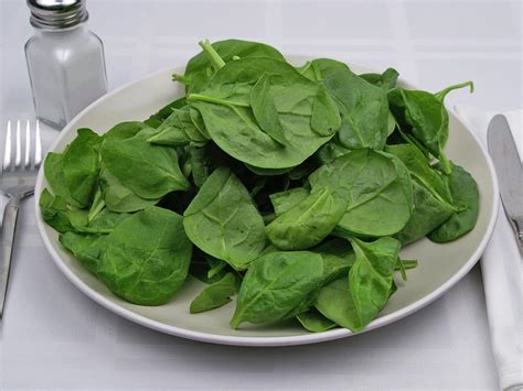 How many calories are in spinach fresh steamed plain 1 tbsp - calories, carbs, nutrition