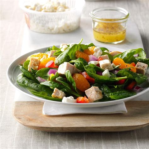 How many calories are in spinach salad with orange - calories, carbs, nutrition